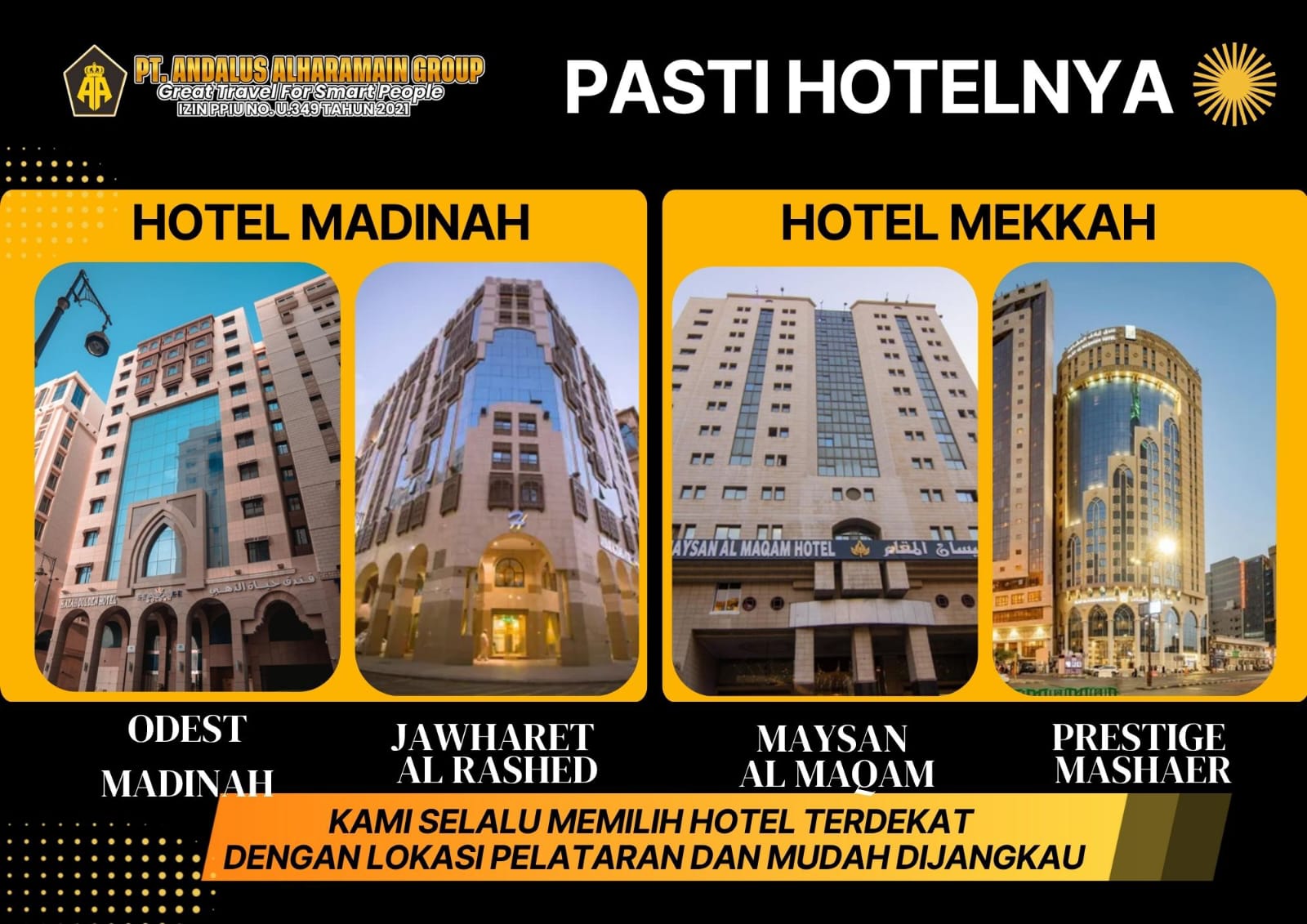 KERJASAMA HOTEL MAKKAH DAN MADINAH 